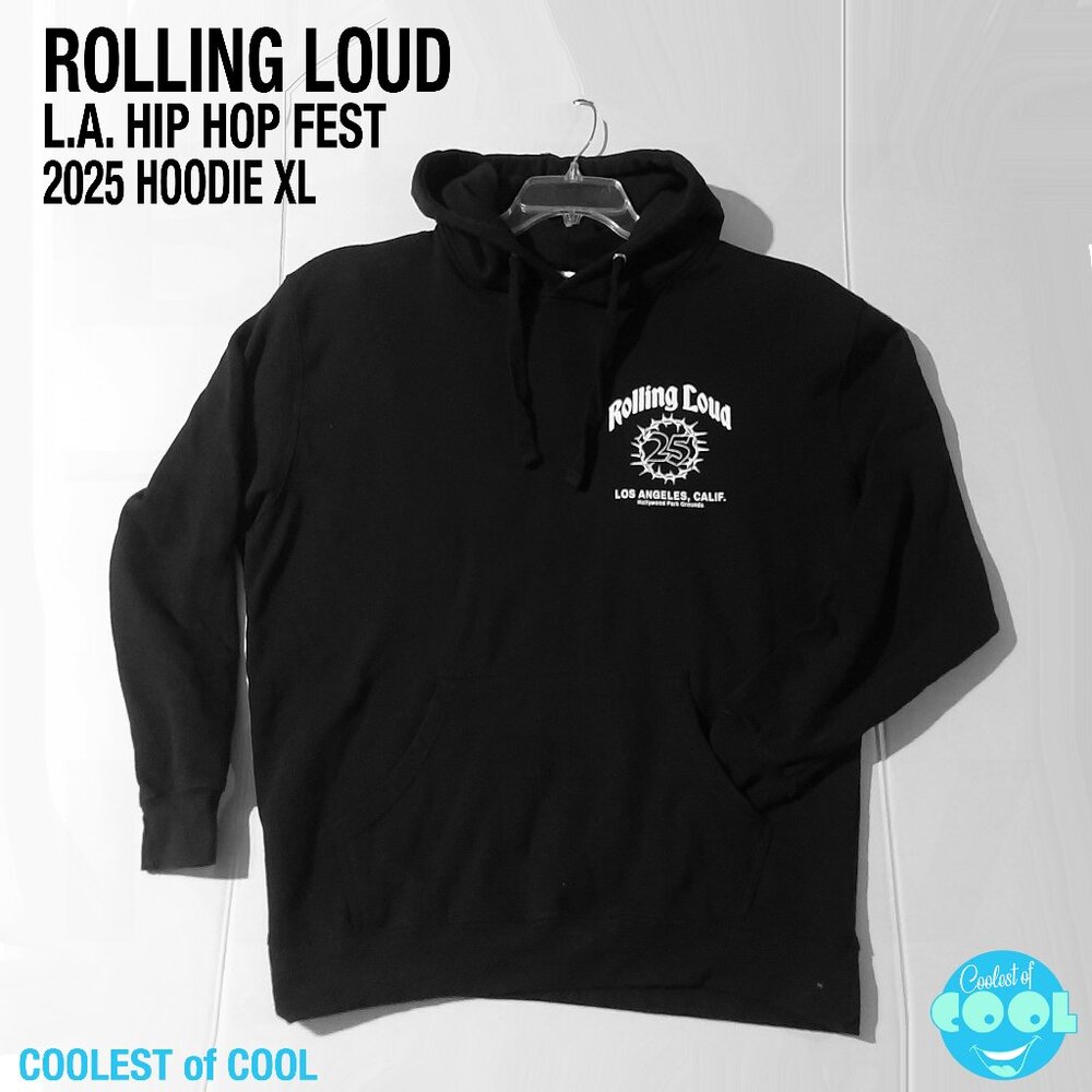 Rolling Loud 2025 lineup hoodie XL official LA Hip Hop music festival merch